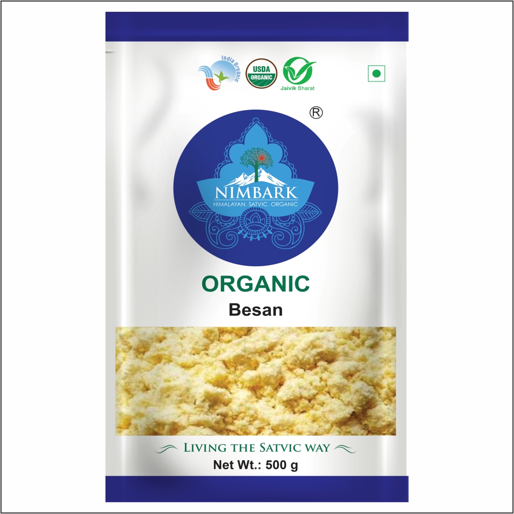 Nimbark Organic Besan | Ground Chickpeas Flour | Besan 500gm